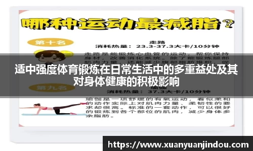 适中强度体育锻炼在日常生活中的多重益处及其对身体健康的积极影响